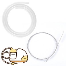 DearJapan 7mm 흡입 실리콘 튜브 길이 100㎝ 내경 세척 브러시 세트 전동 콧물