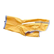 福媽寵物狗狗雨衣斗篷 快套式輕薄護肚雨衣 中型犬大型犬適用, 高領雨披-橙黃, 1個