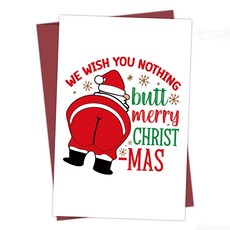 1PC 크리스마스 인사말 카드 봉투 산타 후면보기 친구 가족 파티 소원 계절 축복 선물