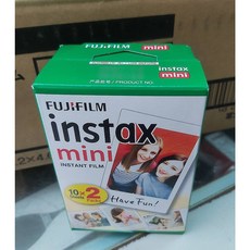 FUJIFILM 富士 instax mini 拍立得空白底片 拍立得 底片 FUJI mini 拍立得 底片 王冠攝影, 1個裝, 雙包裝彩盒(20張底片) 2027/08, 錢包尺寸