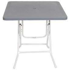 지오리빙 접이식 플라스틱 사각 테이블, 그레이