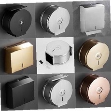 스텐 점보 롤 케이스 스테인리스 핸드타올 디스펜서 무타공 휴지 케이스 벽걸이 업소용 화장실 실버 유광, 점보(유광골드), 1개