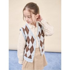 [빈폴키즈] 여아 아가일 오픈형 베스트 스카이 블루 (BI5951G01Q) (BI5951G01Q)