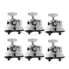 내구성 아연 오픈 드럼 홀더 랙 클램프 톰 마운트 브래킷 타악기, 3. 6 Pieces Type A