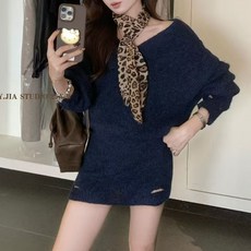 PETITBATH여성 부클 오버핏 니트 세트 루즈핏 스카프 포인트HYZ121829