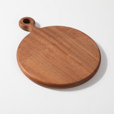 圓形烏檀木砧板 切菜輔食水果麪包木質餐盤, 1個, 32*24.5*2cm