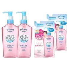 KOSE 소프티모 스피디 클렌징 오일 240ml + 리필 210ml, 2세트