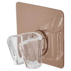 易立家Easy 蓮蓬頭座/架/夾 超級黏膠無痕掛勾 免釘免鑽 可調節角度 浴室收納, 玫瑰金