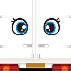 졸음운전방지 왕눈이12 자동차 스티커 야간 반사 210x215mm, 1개