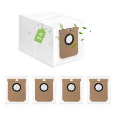 Eufy L50 SES L60 더스트 백 교체용 Conga Home 1000/8090 Ultra/9090AI Haier H9 Plus 로봇 진공 청소기 4개 (2.5L 용량), Eufy L50 SES L60 더스트 백 교체용 Con