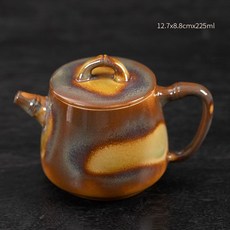 優選清燒火痕流釉柴燒複古粗陶茶壺泡茶傢用柴燒小茶具功夫茶具高檔, 1個, 清燒仿古茶壺款式二