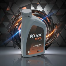 2행정오일 킥스 M 2T 1리터 오토바이 예초기 겸용 엔진오일 쓱템, 1개