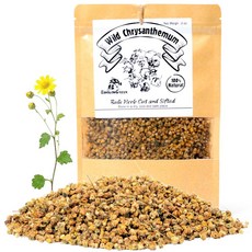 EidolonGreen Wild Chrysanthemum Dendranthema indicum Ye Ju Hua 국화 60g 2단위oz Dried Whole Flowers Trad, 1개