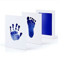 不沾墨印泥 免洗 泥 肉球拓印 腳掌拓印 手掌拓印 腳印 掌印 寵物 寶寶 小孩 不沾手 紀念紀錄, 1個, 紅色