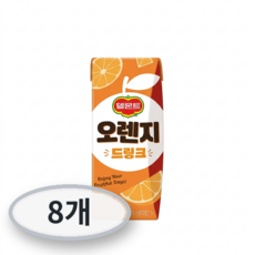 델몬트 드링크팩 오렌지 190ml, 8개