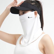 防曬面罩女士夏季防紫外線冰絲涼感脖套戶外騎行護臉護脖掛耳面巾