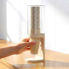 세로나 종이컵 스탠드 디스펜서 보관함 홀더, 1개, 베이지