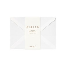 日本 MIDORI《隨心所欲色彩信封》 明進文房具, 1個, 白色
