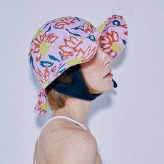 [방수/UV차단]구김스 플라워 서핑햇 비치햇/해변모자/등산모자 +카탈로그 소책자포함, S type, 핑크 플라워(PINK FLOWER)