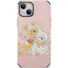 곰돌이 푸 아이폰 13 시리즈 호환 케이스 귀여운 THEBEASTPIE 극세사 무선 충전 완전 보호 스마트폰 스타일리시, iPhone 13