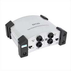 DI-120 DI 다이렉트 박스 키보드 어쿠스틱 및 일렉트릭 기타용 2채널 패시브 다이렉트 박스, 실버 &amp; 블랙