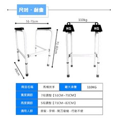 輕量可拆組裝馬桶扶手，行動不便長者如廁輔助，安全防滑, 1個