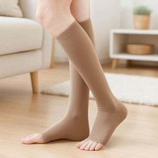 단비가 오픈토 종아리 압박 밴드 S 베이지 붓기케어