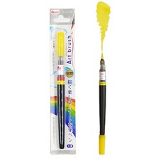 다꾸 손글씨 일러스트 부드러운 터치 일본 캘리그라피 컬러 붓펜, 옐로우