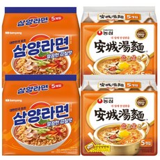 농심 안성탕면 10개 + 삼양라면 10개, 1세트