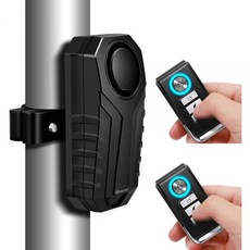 WSDCAM 도난 방지 자전거 알람 장치 마운트 포함 113dB 진동 모터사이클 보안 시스템 방수 사이클 바이크 리모컨 2개, 마운트 WSDCAM 도난 방지 자전거 알람 113dB