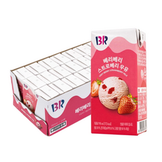 배스킨라빈스 베리베리 스트로베리 우유 24, 1개, 190ml