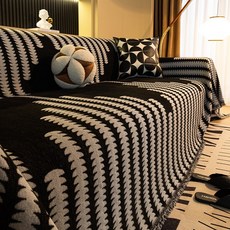 소파 커버 따뜻한 원룸 두꺼운 2인용, 1개, 문스위블 프리미엄 블랙