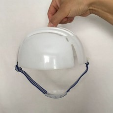 안전모내피 플라스틱 모자내피 보호구 탈부착 작업모 볼캡, 1개, 대형 화이트 58-62 챙끈 포함
