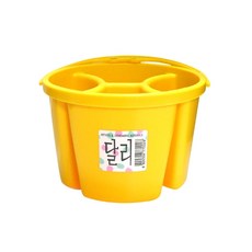 소 미술용품 4칸 물통 수채화 달리 175X175X118mm (1개입) 노랑색, 포장단위_개 (1개입)