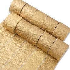 PartyWoo 그린 크레이프 종이 스트리머 10롤 249.9m(880피트) 골드 및 쉐이드 팩 그린 크레이프 종이 졸업 크리스마스 웨딩 정글 생일 파티 장식용 (4.5cm x