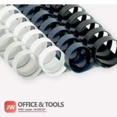 플라스틱링 제본 스프링 제본링 12mm 25개, 검정