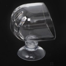 아크릴 피딩스테이션 투명 흡착식 피딩컵 어항 먹이 급여기, 1개