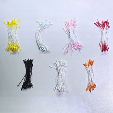 꽃수술 꽃술 깨씨 모루 꽃다발 조화꽃 만들기 부자재, 1개, 분홍