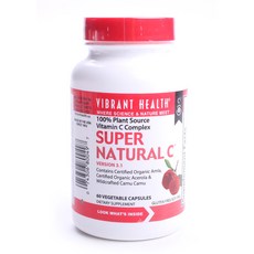 Vibrant Health Super Natural C 蔬菜膠囊無麩質, 1個, 60 件