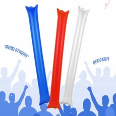 일자형 공기주입 응원봉 2P 응원막대풍선 팡팡풍선 막대풍선 풍선봉, 레드