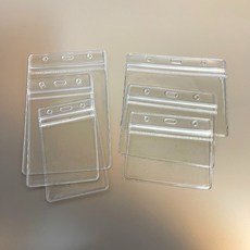 사원증 출입증 신분증 투명 방수 소프트 커버 세로S