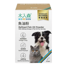 木入森 魚油粉 犬貓保健 皮毛保健 心血管保健 免疫保健 腎臟保健 關節保健 15入/30入, 1個, Omega脂肪酸, 15份
