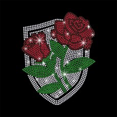 1개 유리 핫픽스 라인스톤 다리미 부착형 아플리케 의상 액세서리 (옷 가방 바지용) June Rose 297x210mm, 혼합색