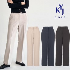 [국내백화점] 김영주골프 봄가을 사방스판 슬랙스 세미와이드 여성 일자 골프 팬츠 하의 바지 편한 데일리
