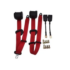Go 카트 UTV 미니밴 RV 트럭용 2PCS 리트랙터블 골프 카트 벨트, red