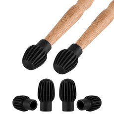 爵士鼓練習套 爵士鼓弱音 鼓棒弱音 鼓棒靜音 鼓棒弱音套 架子鼓鼓棒 5A保護套 架子鼓啞鼓降噪7A矽膠, 1個, 黑色1對2顆（贈收納盒）, 黑色