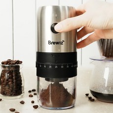 무선 커피 원두 그라인더 40단계 분쇄도 조절, 무선 충전 그라인더