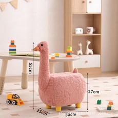 DIU 萬向輪小凳子家用門口換鞋凳客廳滑輪矮凳兒童溜溜凳動物座椅, 粉色大鵝-腿:如圖