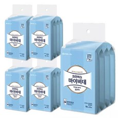 크리넥스 마이비데 화장실용 물티슈 휴대용 10매 4입 x5개, 5개