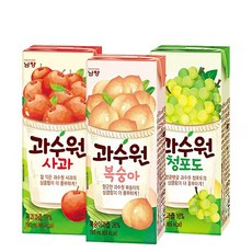 남양 과수원 190mlx96팩(4box) 4종 택1/사과/청포도/복숭아/오렌지/혼합가능/무료배송, 190ml